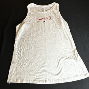 Nike White “Just Do It” Tank Top Size Medium